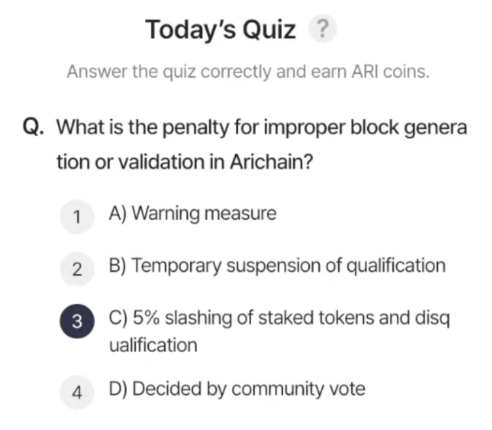ARI Wallet Daily Quiz Answer 24 May 2025 (AriChain)